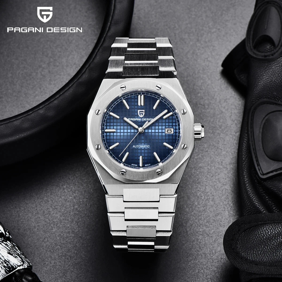 PAGANI DESIGN PD1673 Miyota 8215 Men's Fashion Watch 40MM Sport Automatic Mechanical Stainless Steel 100M Waterproof Watch