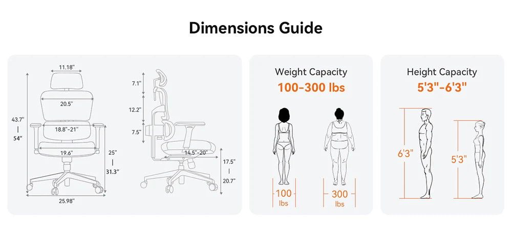 NEWTRAL NT001 Ergonomic Office Chair with Adaptive Lumbar Support, Adjustable Backrest, 3D Armrests, Headrest & Reclining Design