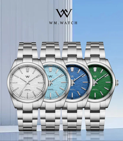 WM Watch Quartz Men Watches High Quality Sapphire 100M Waterproof AR Coated Birch Forest Series Welly Merck 36mm Watch Man WM207