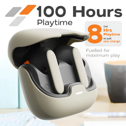 S36 TWS Bluetooth 5.4 Wireless Earbuds – Ultra Low Latency Gaming Earphones, Dual Mic ENC Noise Cancelling In-Ear Headphones with Charging Case