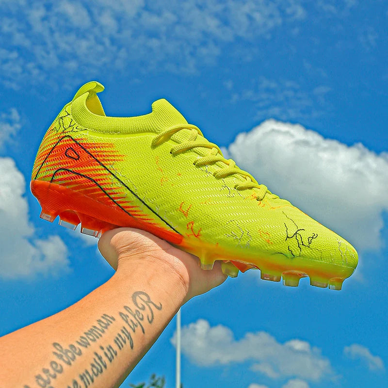 New Men's Soccer Shoes Training Wholesale Top Football Boots Sneakers FG Quality Cleats Non-Slip Drop Shipping Unisex Adult