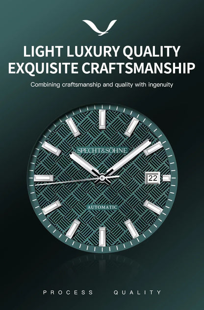 Specht&Sohne 2025 New 38MM Men's Watches Automatic Watch Japan Miyota 8215 Movt Steel Sapphire Crystal Reloj Homb Waterproof