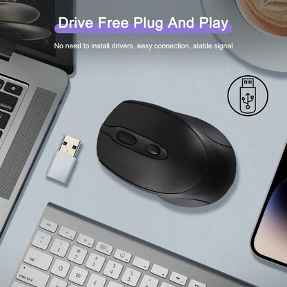 Mouse wireless compatibile Bluetooth 2.4G ricaricabile, mouse wireless per computer USB silenzioso da gaming per PC, laptop, Macbook e tablet