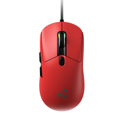 Ratón gaming con cable, 6 niveles de DPI ajustables hasta 12800DPI, chip A825 instantáneo, RGB, programación de macros, diseño ergonómico, ratón universal
