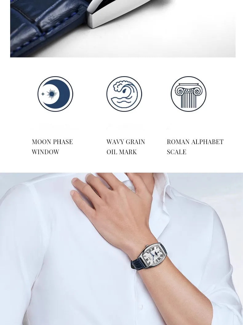 CARNIVAL I&W Mechanical Business Watches for Men Brand Luxury Automatic MIYOTA Movement Wristwatches Waterproof Man Reloj Hombre