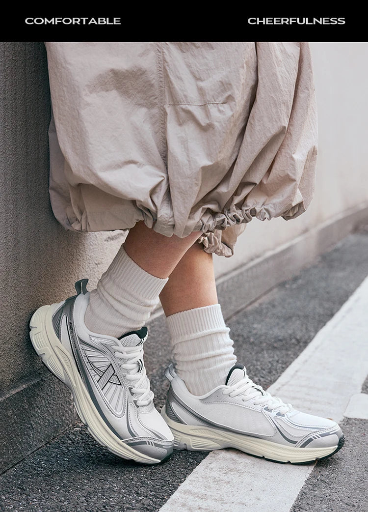 Xtep Juechen Vintage Running Shoes For Women 2025 Spring Fashion Casual Sports Shoes  Stability Daily Sneakers 875118110028
