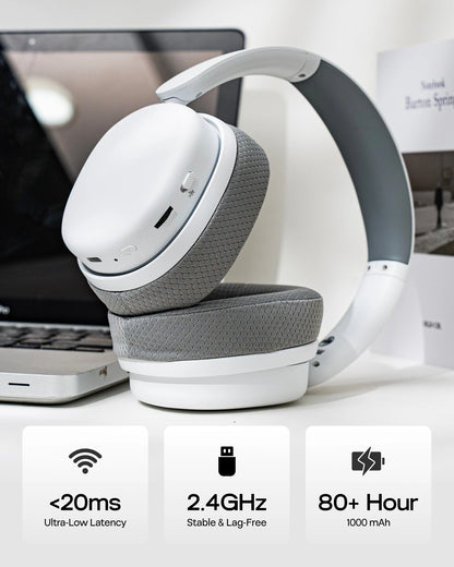Auriculares gaming AULA G7 Pro con sonido envolvente 7.1, Bluetooth 5.3 inalámbrico y micrófono con cancelación de ruido para PS5/PS4/PC/Switch