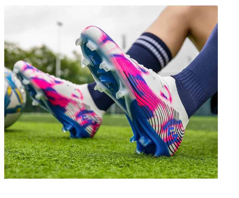 New Men Soccer Shoes Match Outdoor Sneakers Grass Cleats Hot-selling Football Boots Non-Slip Boys High-quality High-top Light