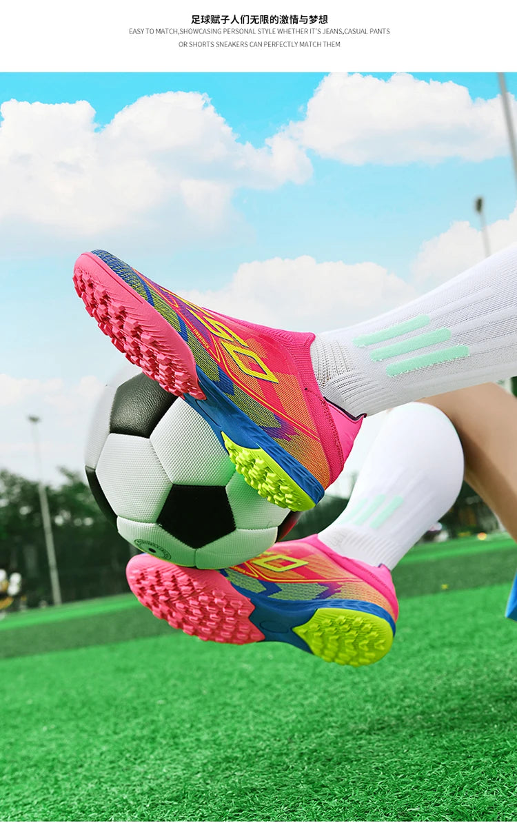 Men Soccer Shoes Professional Football Boots Cleats Ultralight Breathable Non-Slip Grass Training Athletic Match Sports Sneakers