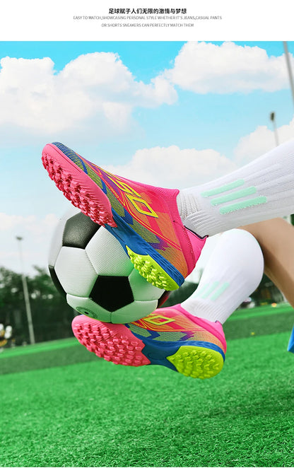 Men Soccer Shoes Professional Football Boots Cleats Ultralight Breathable Non-Slip Grass Training Athletic Match Sports Sneakers