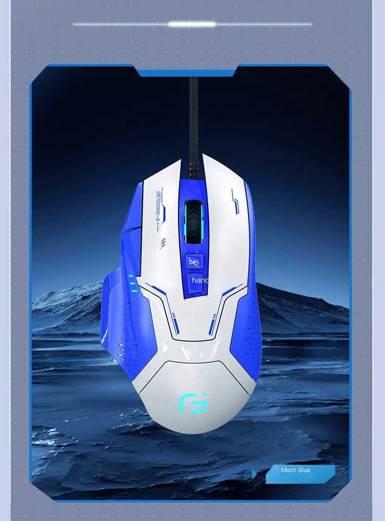 Wired Gaming Mouse 12000 DPI with Macro Programming, RGB Backlight & 10 Buttons