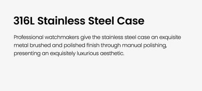 Automatikus mechanikus óra férfi acélból Case Shape: Kerek Case