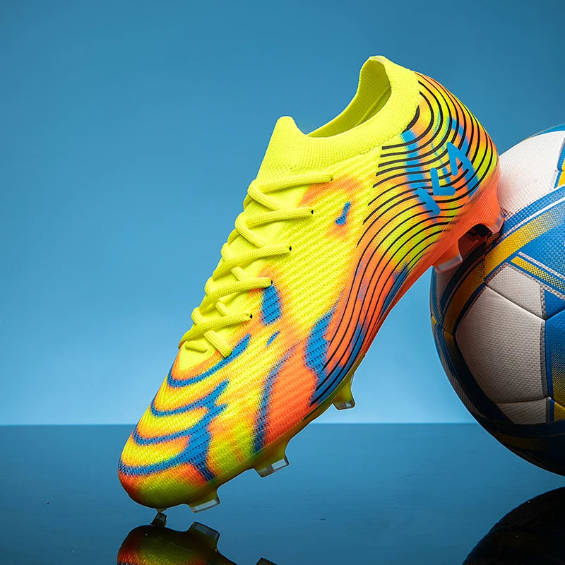 New Men Soccer Shoes Match Outdoor Sneakers Grass Cleats Hot-selling Football Boots Non-Slip Boys High-quality High-top Light