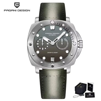 PAGANI DESIGN Men's Watches New Diver Automatic Mechanical Watch Sapphire Stainless Steel Sport 20 Bar Clock Relogios Masculino