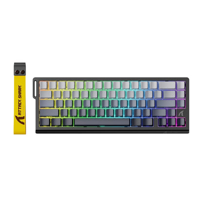 ATTACK SHARK X68 HE Rapid Trigger Mechanical Gaming Keyboard 60% Wired Hall Effect Keyboard with Adjustable Actuation, 8KHz Polling Rate & RGB Backlit