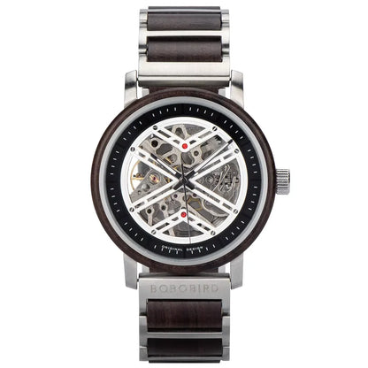 Automatic Mechanical Watch BOBO BIRD New Top Business Men Wooden Wristwatch Unique Custom Engraved Watches Christmas Gift Box