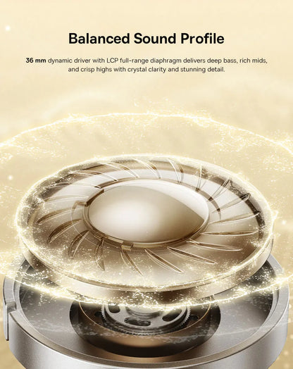 Baseus Bowie MH1 Bluetooth 6.0 Wireless Headphones with 48dB ANC, Hi-Res LDAC Audio, Baseus Bowie MH1 Noise Cancelling Over Ear Headset with 80H Battery