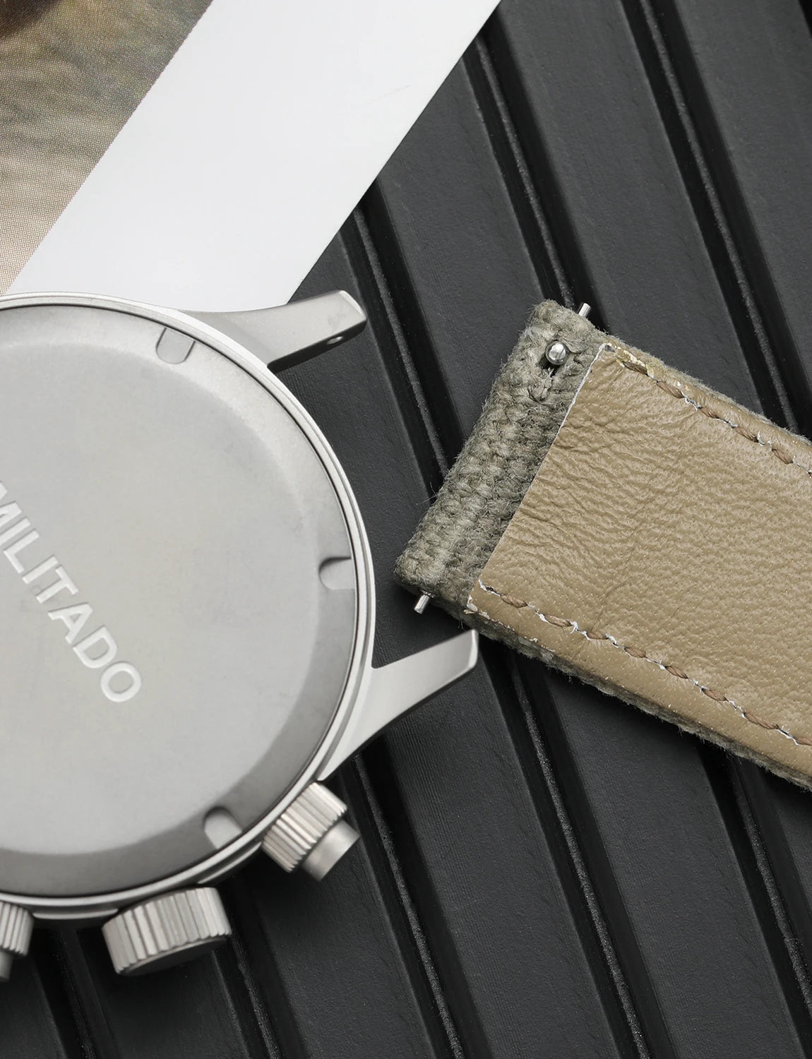 Militado ML1868 Watch - VK61 Quartz Movement 100m Waterproof Watches Men Stainless Steel Chronograph Sapphire Crystal Wristwatch
