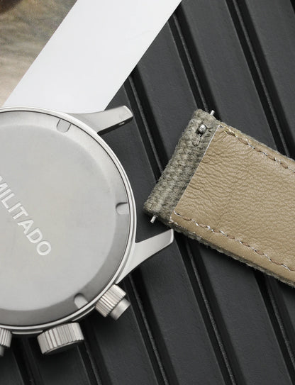 Militado ML1868 Watch - VK61 Quartz Movement 100m Waterproof Watches Men Stainless Steel Chronograph Sapphire Crystal Wristwatch