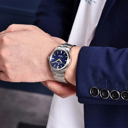 PAGANI DESIGN 40MM Orologio al quarzo da uomo con quadrante in meteorite, lusso business, zaffiro, acciaio inossidabile 316L, impermeabile 100M