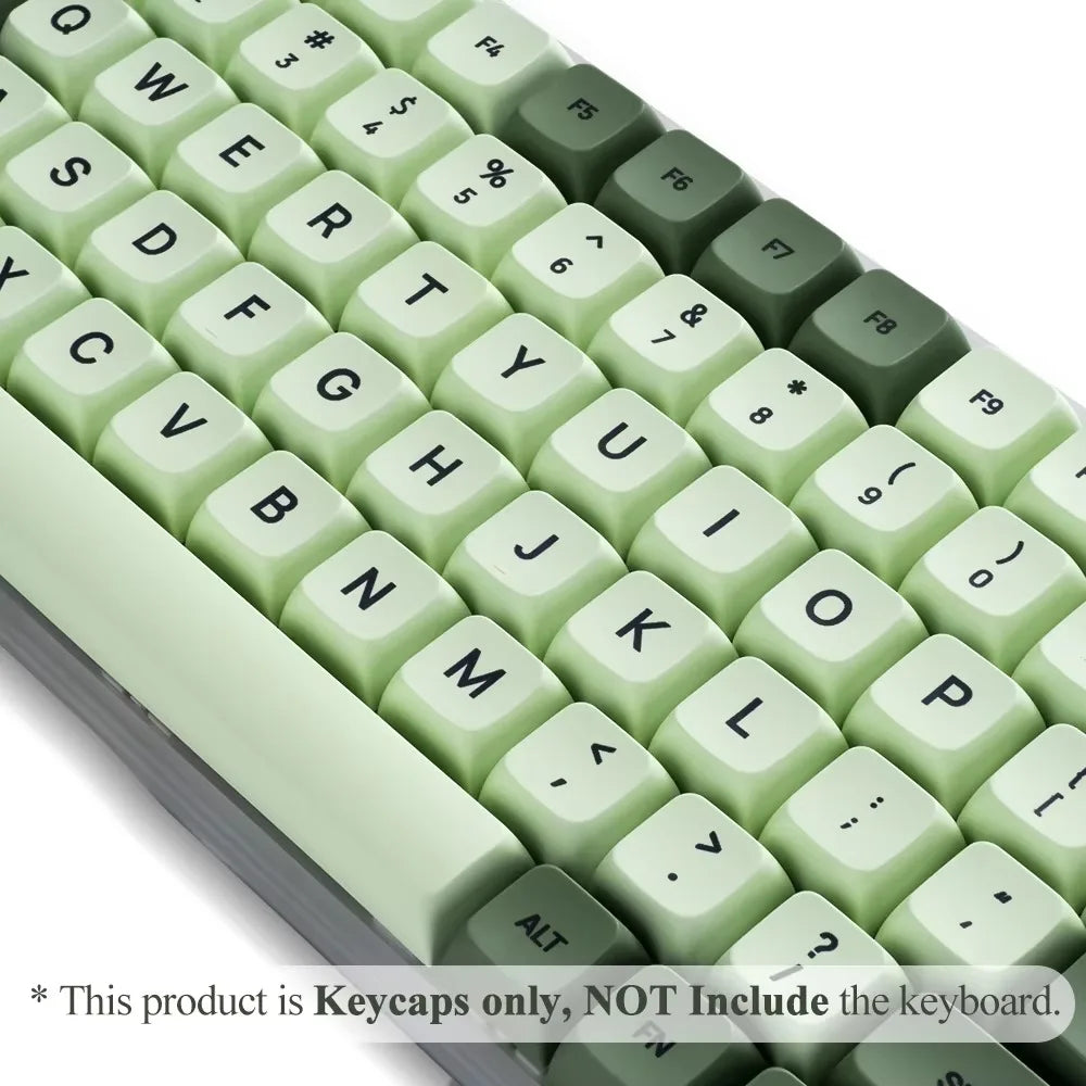 125 Tasten XDA PBT Tastenkappen-Set Matcha Green für mechanische Tastaturen mit 61/64/68/75/87/98/104/108 Tasten für Cherry/Gateron/Otemu/Kailh