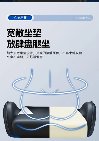 Modern Gaming Chair with Lumbar Support, High Back Reclining Computer Chair, Ergonomic Swivel Office Chair for Gaming, Work & Long Sitting
