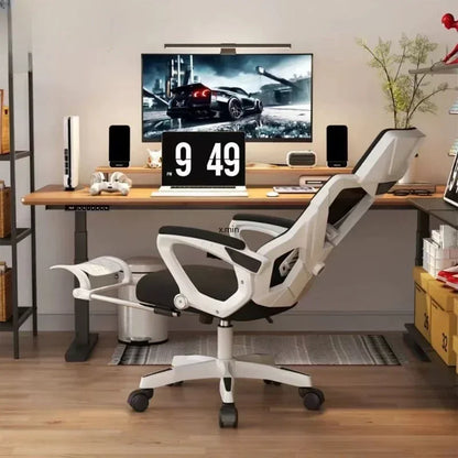 Ergonomic Computer Office Chair with Adjustable Height, Rotating Swivel Design, Comfortable Reclining Boss Chair for Home Office, Study & Gaming