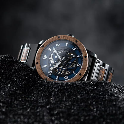 Automatic Mechanical Watch BOBO BIRD New Top Business Men Wooden Wristwatch Unique Custom Engraved Watches Christmas Gift Box