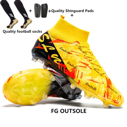 Size 34-46 Men FG/TF Football Boots Futsal Professional Unisex Kids Soccer Shoes Training Outdoor Boys Football Shoes Sneakers