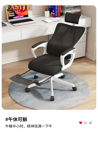 Ergonomic Office Chair with 4D Adjustable Waist Support, Swivel Computer Chair, Height Adjustable Desk Chair for Home Office, Study & Work