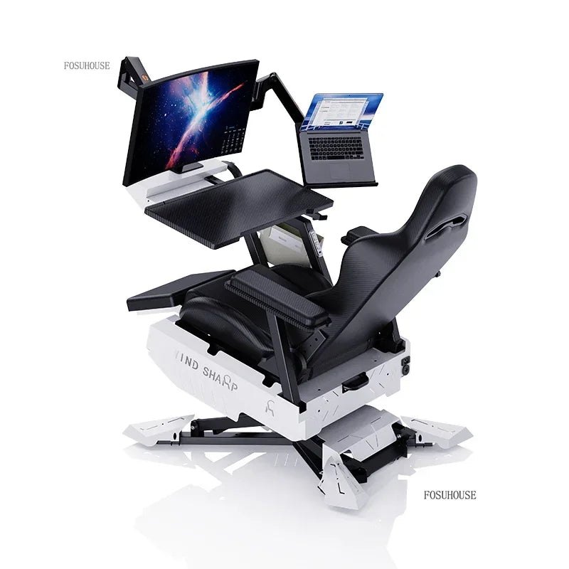 Zero Gravity Gaming Chair Ergonomic Office Chair, Multifunctional Computer Chair with Reclining Cockpit Design, Comfortable Office Gaming Chair