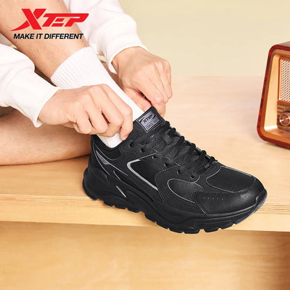 Xtep Men's Casual Shoes 2025 Winter Street Style Cushion Lightweight Wear-Resistant Breathable Walking Sneakers 875419320005