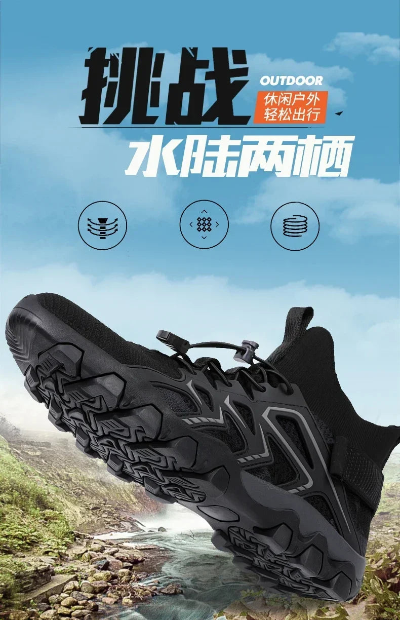 Unisex Breathable Quick Drying Fishing Water Sport Shoes Summer Upstream Barefoot Aqua Boots Outdoor Non-Slip Women Beach Shoes