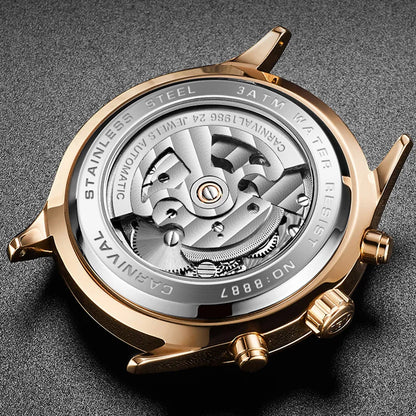 Montre CARNIVAL Mechanical Dress Watches for Men Brands Luxury Sapphire Automatic Wristwatches Mens Waterproof 2025 Reloj Hombre