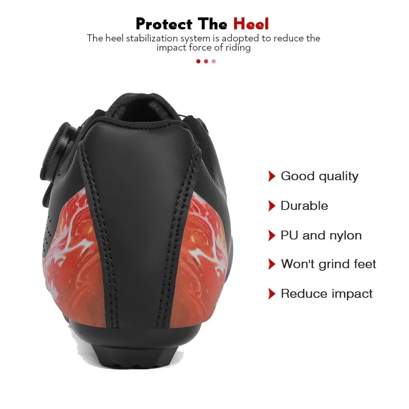 Professioanal Men Road Cycling Sneakers Bike Shoes SPD MTB Sole Flat Racing Speed Trail Mountain Bicycle Footwear Pedal Sports