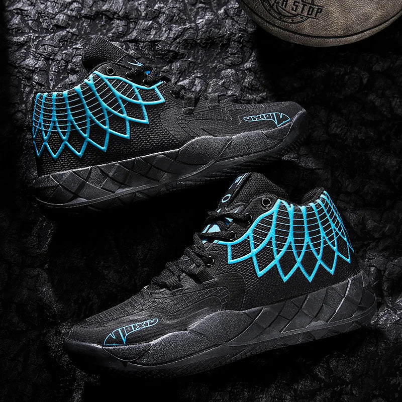 The youth actual combat basketball shoe movement outdoor comfortable cushioning wear-resisting fashion breathable high quality