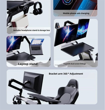Zero Gravity Gaming Chair Ergonomic Office Chair, Multifunctional Computer Chair with Reclining Cockpit Design, Comfortable Office Gaming Chair