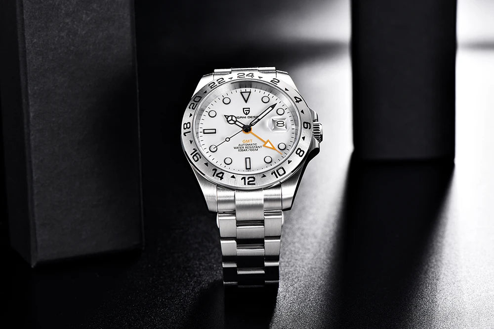 PAGANI DESIGN 2026 New Automatic Machinery Men's Watch GMT DG5833 Stainless Steel sapphire crystal 10Bar Waterproof reloj hombre