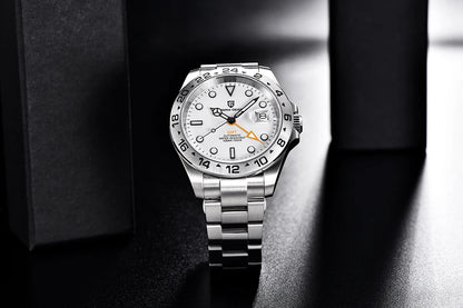 PAGANI DESIGN 2026 New Automatic Machinery Men's Watch GMT DG5833 Stainless Steel sapphire crystal 10Bar Waterproof reloj hombre