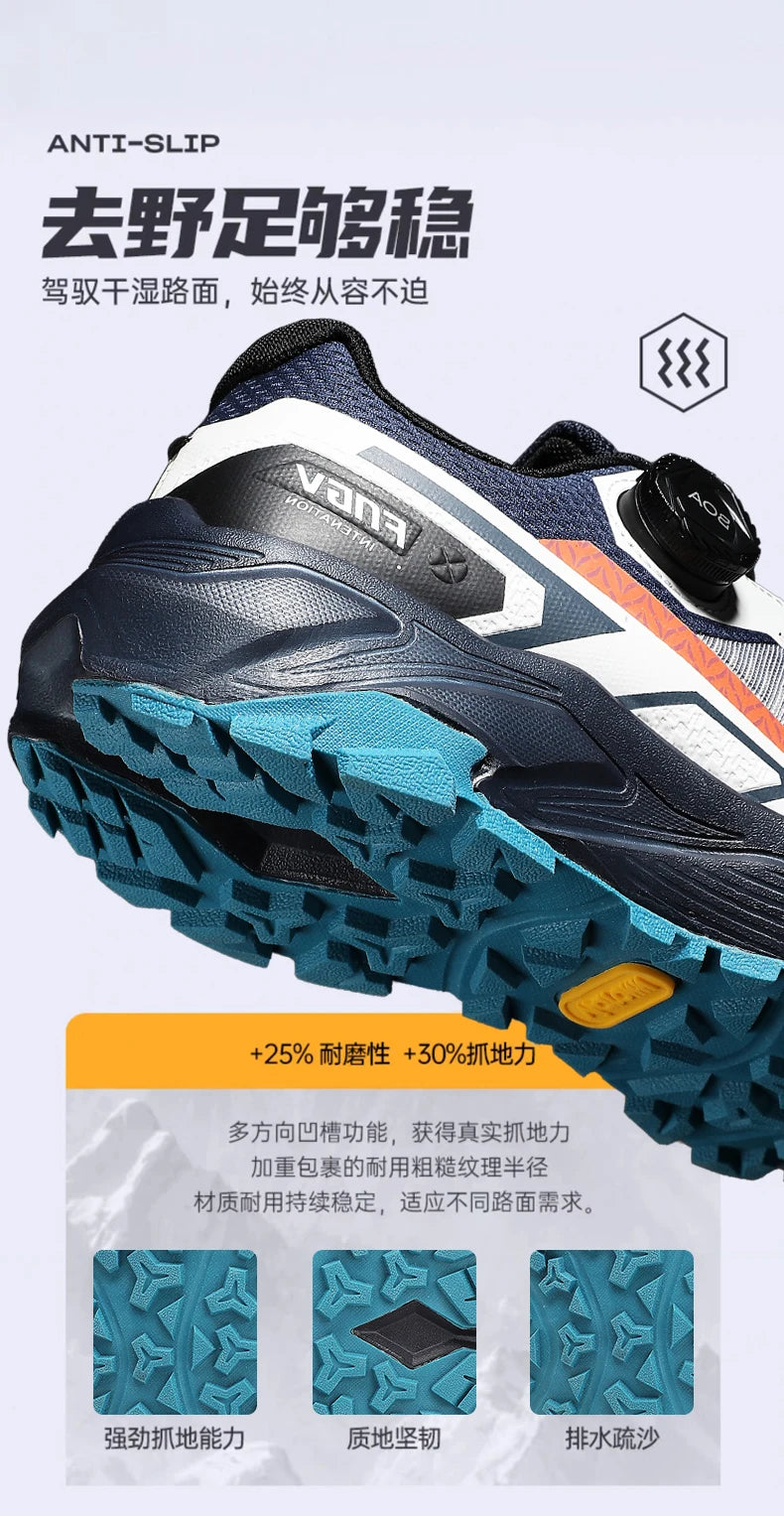 Men's Stylish Outdoor Hiking Shoes Hard-wearing Trekking Sneakers with Plush Warm Lining for Winter Male Footwear