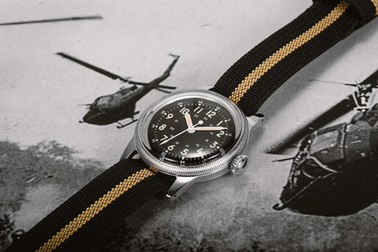 RDUNAE RA05 Vintage Military Watch 2035 Movement Quartz K1 Mineral Glass Crystal Stainless Steel Luminous Waterproof Men Watches
