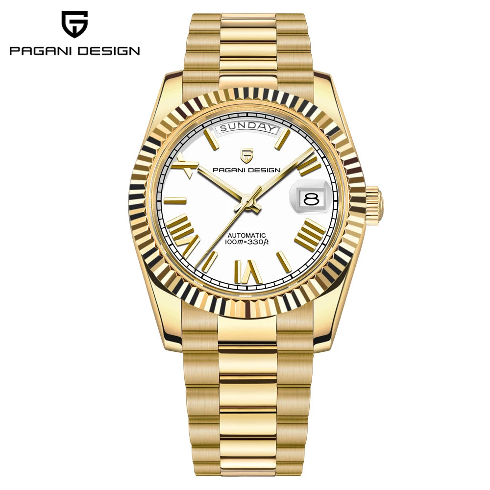 2025 New PAGANI DESIGN Men's Watch DD36 Rose Gold Luxury Automatic Watch For Men Mechanical Wristwatches Sapphire Mirror Clock