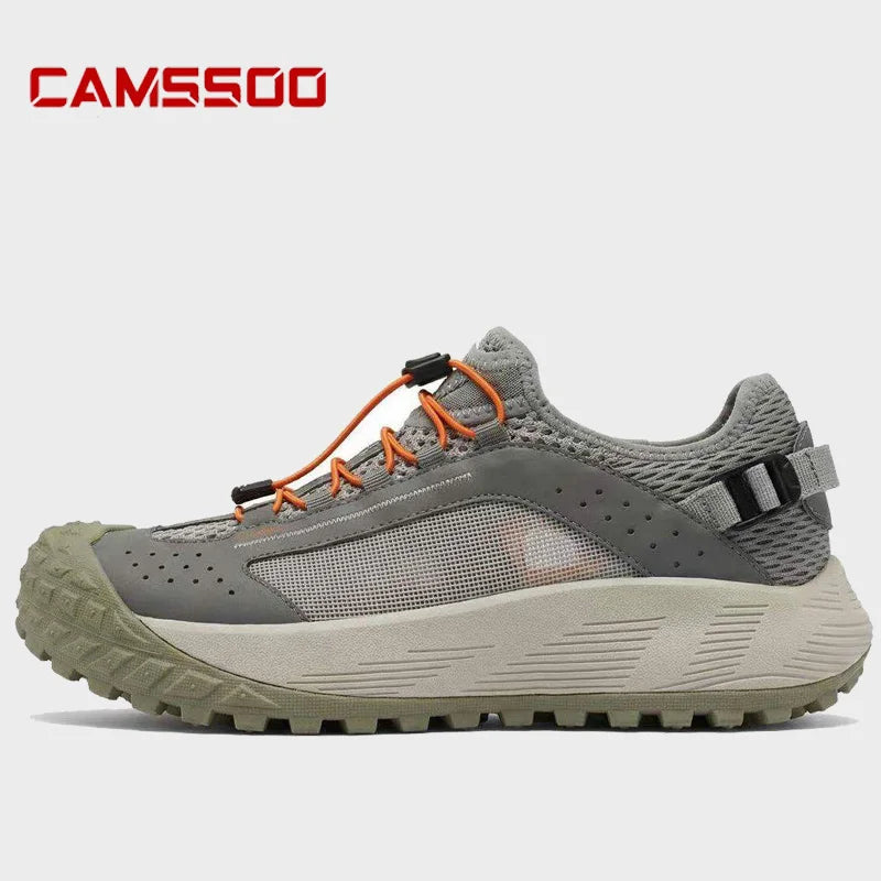 Pánské turistické boty CAMSSOO na léto, prodyšné neklouzavé běžecké boty na cestování, outdoorové sporty, s tlumením, ležérní kotníkové boty do terénu