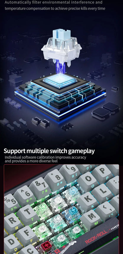 SKYLOONG GK61/GK68 HE Magnetic Keyboard Aluminum Case 8000hz RT0.01mm Rapid Trigger PBT Keycap RGB Backlit Wired Gaming Keyboard