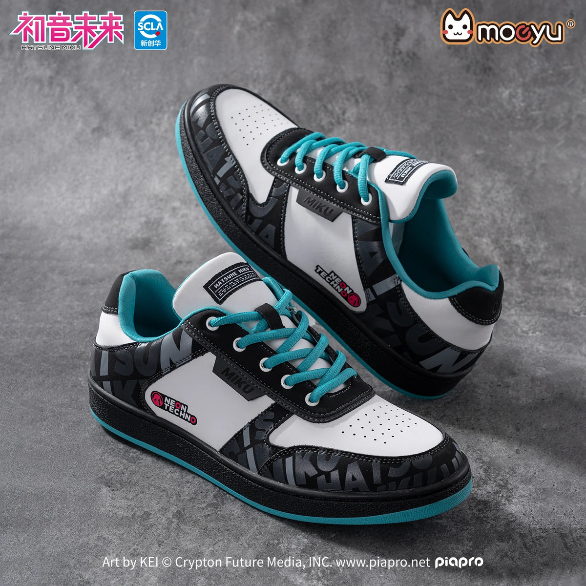 Moeyu Hatsune Miku Shoes for Women Men Vocaloid Cosplay Anime Man Sneakers Tennis Lace Up Sport Athletic Running Casual Shoes