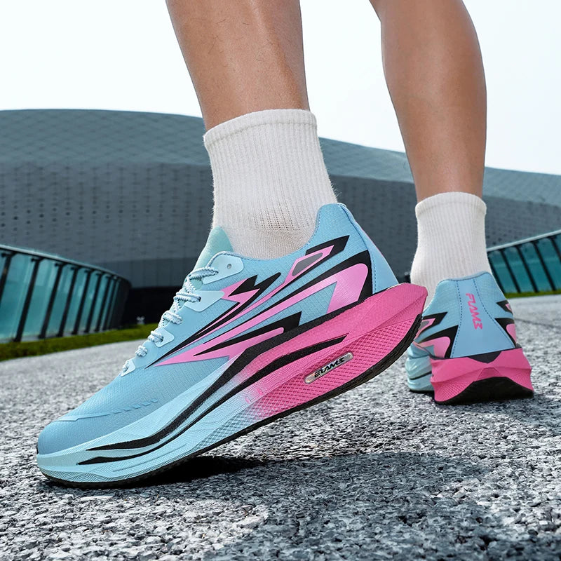 Unisex Sports Shoes Fashionable Lace Up Running Shock-absorbing Anti Slip Rebound Training Shoes 2026 New Outdoor Fitness Shoes