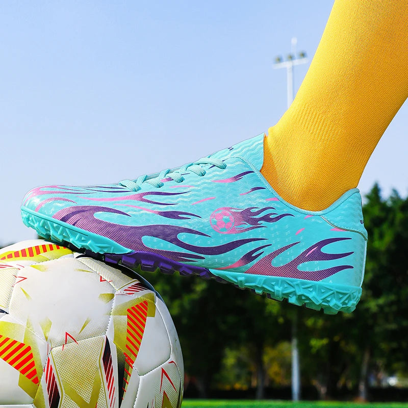 Kids Professional Football Boots Men Soccer Shoes Low-top Ankle Support Sports Youth Match Training Football Non-slip Durable