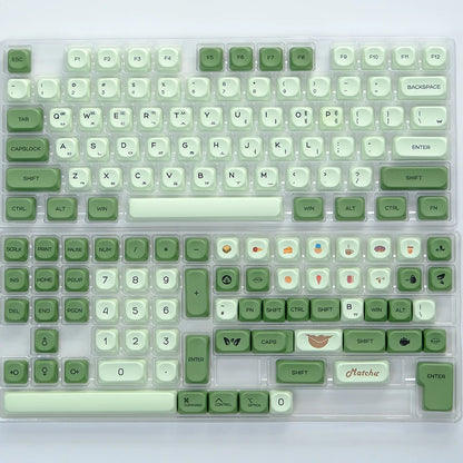 141 keys Marshmallow KOA Keycap PBT DYE Sublimation MOA Keycaps ISO 7U Japanese Korean Russian Key Caps For Mechanical Keyboard