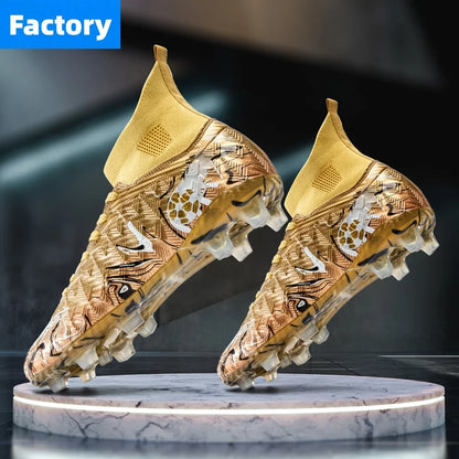 Men Professional Football Shoes Society Cleats Soccer Shoes Original Indoor Football Field Boots Grass Training TF/FG Sneaker