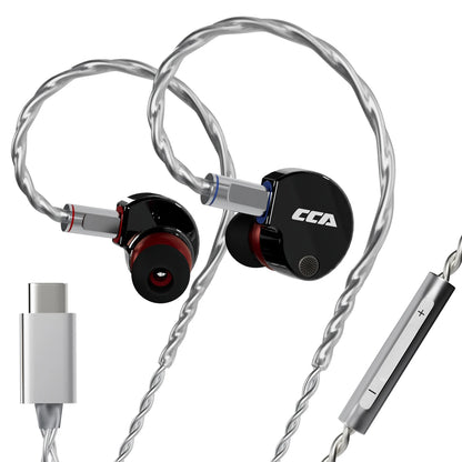 CCA Phoenix HiFi Earphones Dynamic Drive LCP Diaphragm Earphones Noise Cancelling Replaceable 2PIN Cable Gaming Wired Earphone